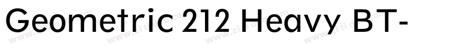 Geometric 212 Heavy BT字体转换